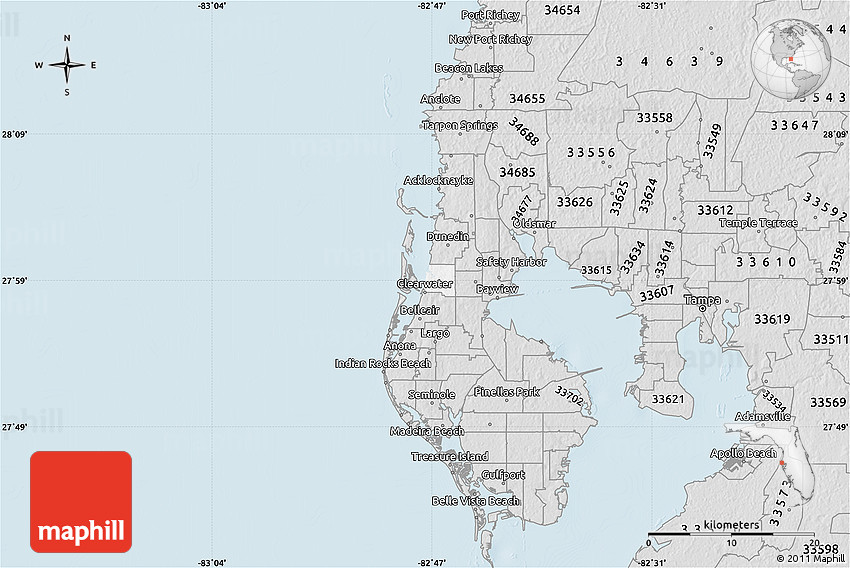 silver-style-map-of-zip-code-33755