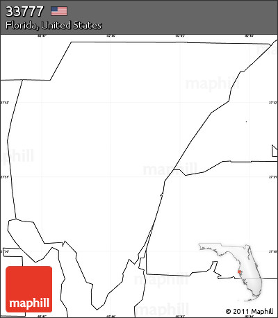 Blank Simple Map of ZIP Code 33777