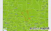 Physical Map of ZIP code 33809