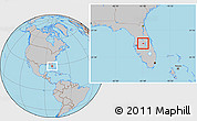 Gray Location Map of ZIP code 33837