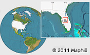 Satellite Location Map of ZIP code 33837, highlighted country, highlighted county