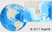 Shaded Relief Location Map of ZIP code 33837