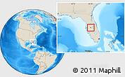 Shaded Relief Location Map of ZIP code 33880