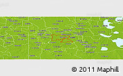 Physical Panoramic Map of ZIP code 33880
