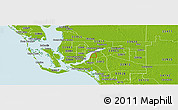 Physical Panoramic Map of ZIP code 33901