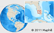 Shaded Relief Location Map of ZIP code 33935