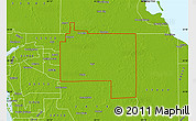 Physical Map of ZIP code 33935