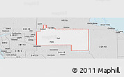 Silver Style Panoramic Map of ZIP code 33935