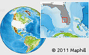 Physical Location Map of ZIP code 33936, highlighted country, highlighted state