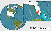Satellite Location Map of ZIP code 33982, highlighted country, highlighted county