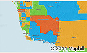 Political 3D Map of ZIP code 34117