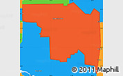 Political Simple Map of ZIP code 34117