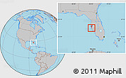 Gray Location Map of ZIP code 34205