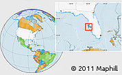Political Location Map of ZIP code 34205, highlighted country, highlighted county