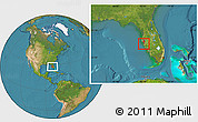 Satellite Location Map of ZIP code 34205