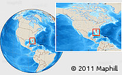 Shaded Relief Location Map of ZIP code 34205, within the entire country