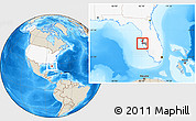 Shaded Relief Location Map of ZIP code 34205, highlighted country, highlighted county