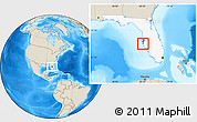 Shaded Relief Location Map of ZIP code 34205, highlighted state