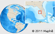 Shaded Relief Location Map of ZIP code 34205