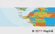 Political Panoramic Map of ZIP code 34205
