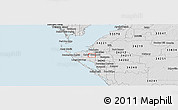 Silver Style Panoramic Map of ZIP code 34205