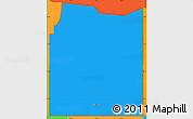 Political Simple Map of ZIP code 34205