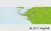 Physical Panoramic Map of ZIP code 34207