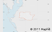Silver Style Map of ZIP code 34219, single color outside