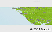 Physical Panoramic Map of ZIP code 34238