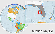 Political Location Map of ZIP code 34243, highlighted country, highlighted state