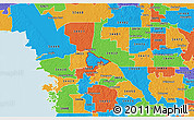 Political 3D Map of ZIP code 34434