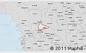 Silver Style 3D Map of ZIP code 34434