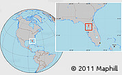 Gray Location Map of ZIP code 34434