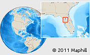 Shaded Relief Location Map of ZIP code 34434