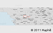 Silver Style Panoramic Map of ZIP code 34434
