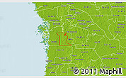 Physical 3D Map of ZIP code 34446