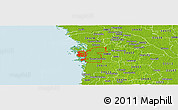 Physical Panoramic Map of ZIP code 34448