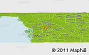 Physical Panoramic Map of ZIP code 34465