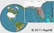 Satellite Location Map of ZIP code 34609, highlighted country, highlighted state