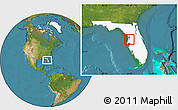 Satellite Location Map of ZIP code 34609, highlighted state