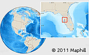 Shaded Relief Location Map of ZIP code 34639