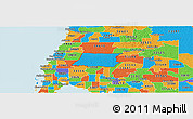 Political Panoramic Map of ZIP code 34639