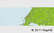 Physical Panoramic Map of ZIP code 34652