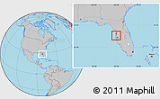 Gray Location Map of ZIP code 34653