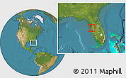 Satellite Location Map of ZIP code 34653
