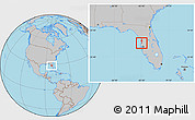 Gray Location Map of ZIP code 34667