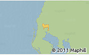 Savanna Style 3D Map of ZIP code 34685, single color outside