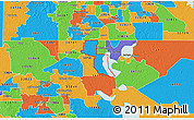 Political 3D Map of ZIP code 34746