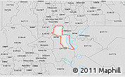 Silver Style 3D Map of ZIP code 34746