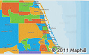 Political 3D Map of ZIP code 34946